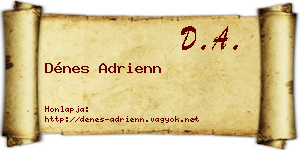 Dénes Adrienn névjegykártya